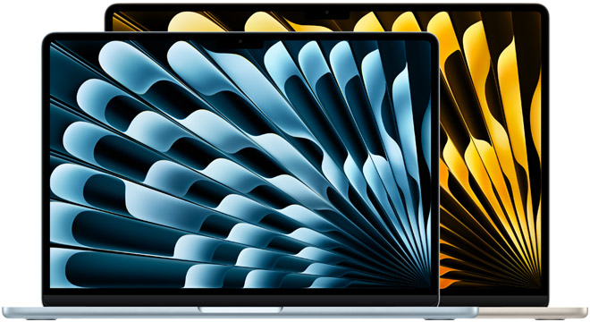 MacBook NeoとMacBook Airを並べたApple公式比較画像