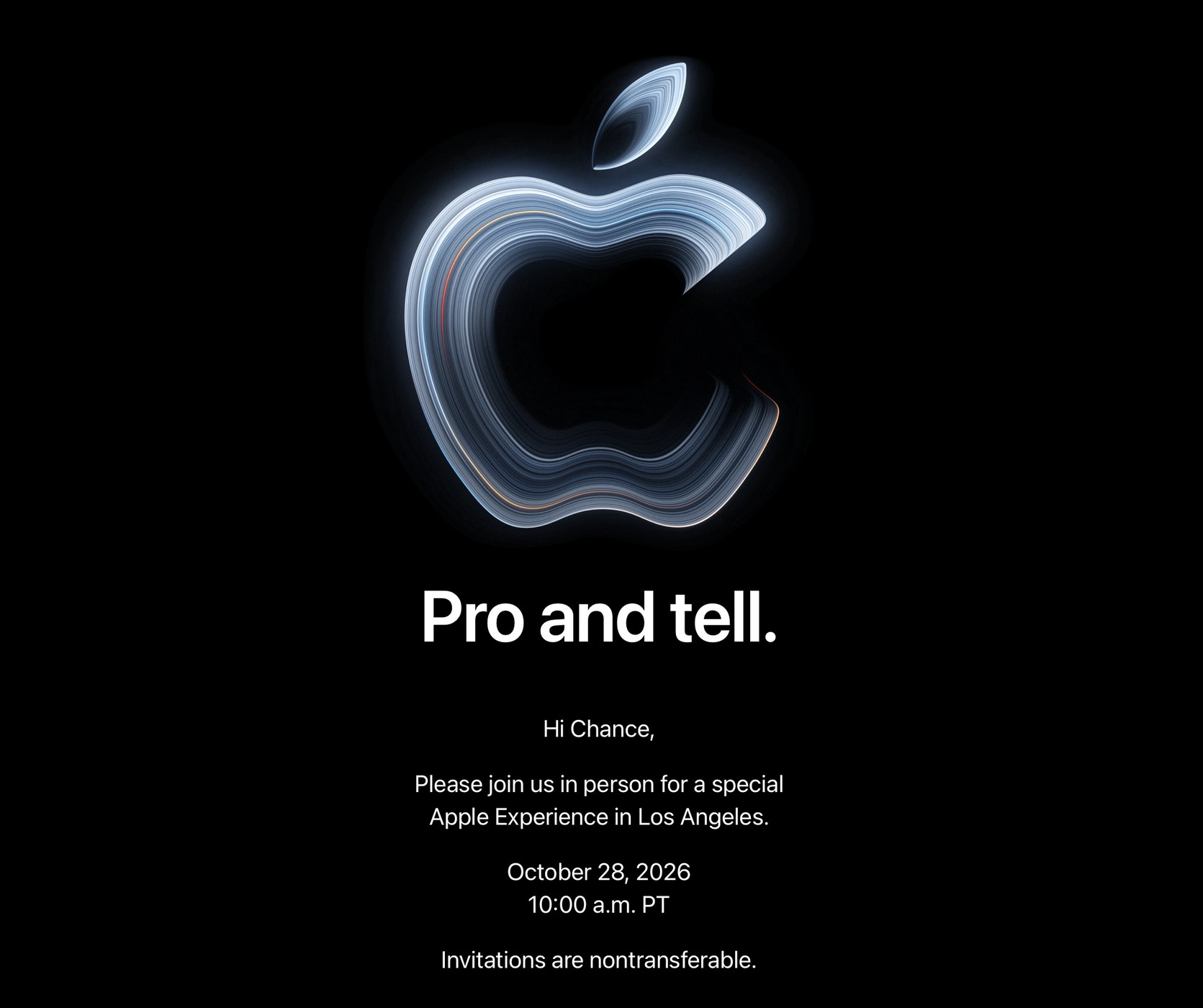 Appleが10月28日のイベントを告知、「Pro」に焦点か